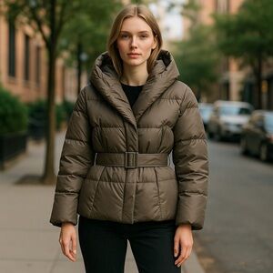 Down Filled Danier Belted Jacket